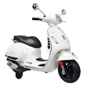 Moto a Batería Vespa 801 Blanca Con Música