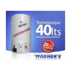 Calefón Termotanque WARNER´S 40 Lts Cobre